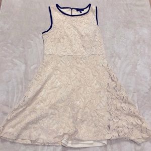 Mini lace flare dress